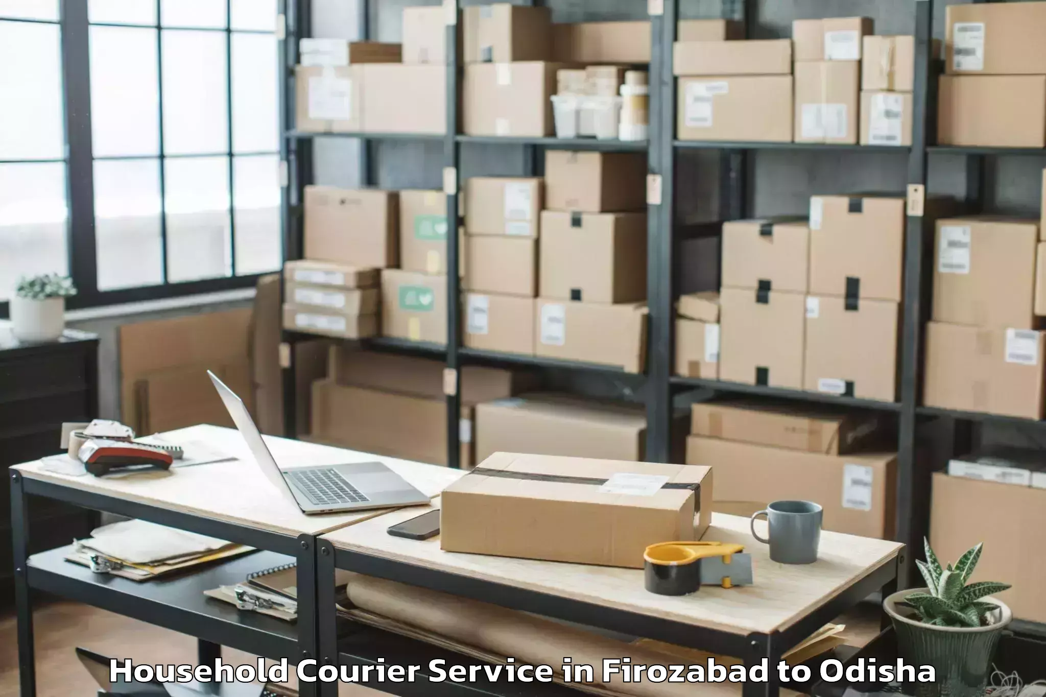 Reliable Firozabad to Kesinga Household Courier